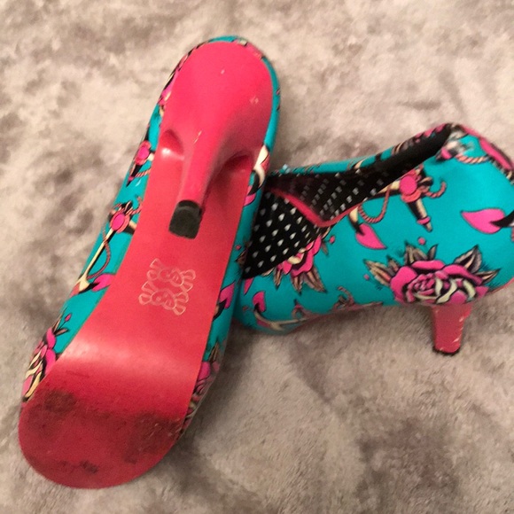 Pink and teal heels - Picture 4 of 6